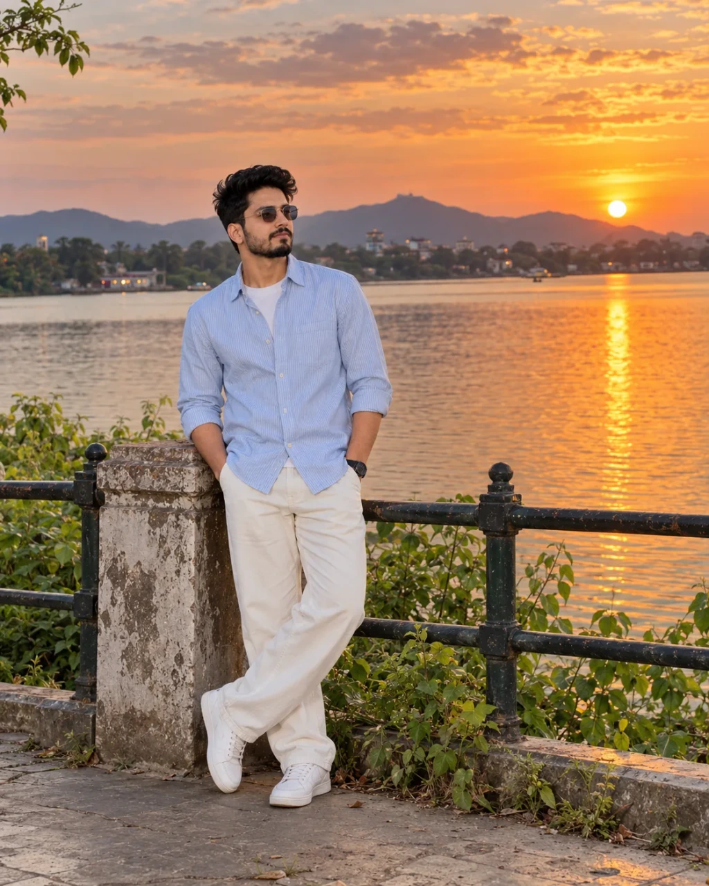 Soft Golden-Hour Sunlight DSLR Portrait
