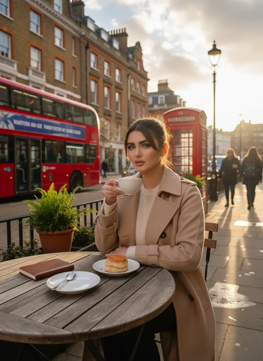 London Afternoon Tea Moment Travel AI Photo Prompt for Girls
