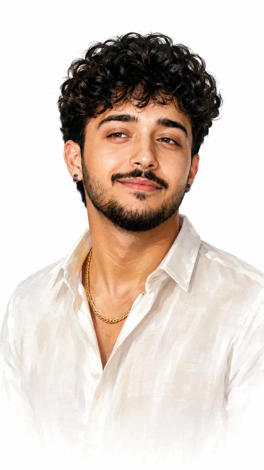 Elegant White Shirt Portrait