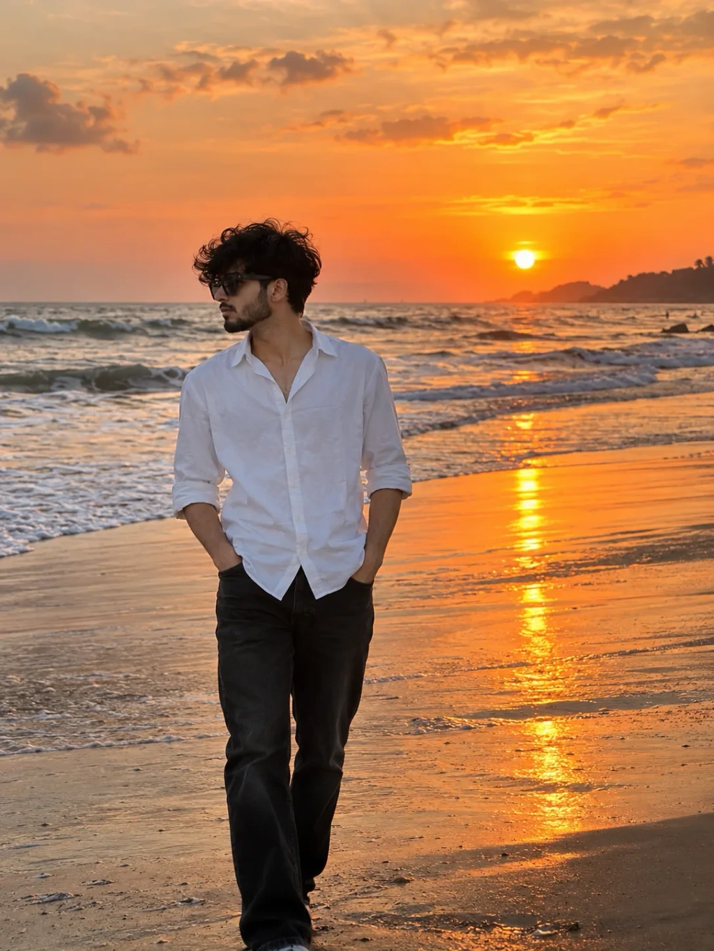 Golden Hour Serenity 🌅 | Sunset Beach Portrait