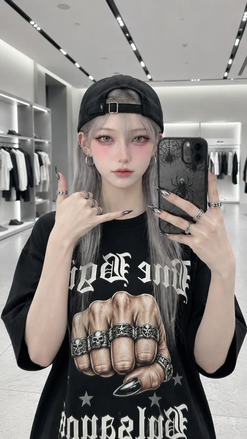 🖤 Gothic Streetwear Queen 🕷️✨