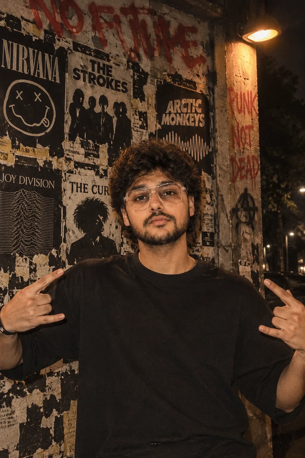 Gritty Rock Poster Alley Portrait.