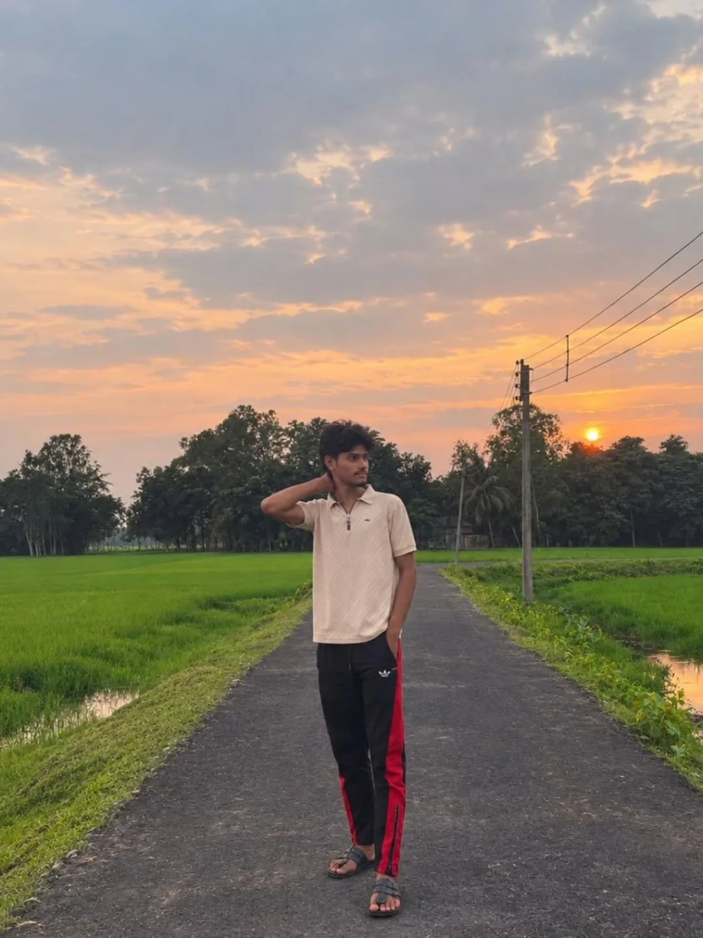 Sunset Village Road Portrait