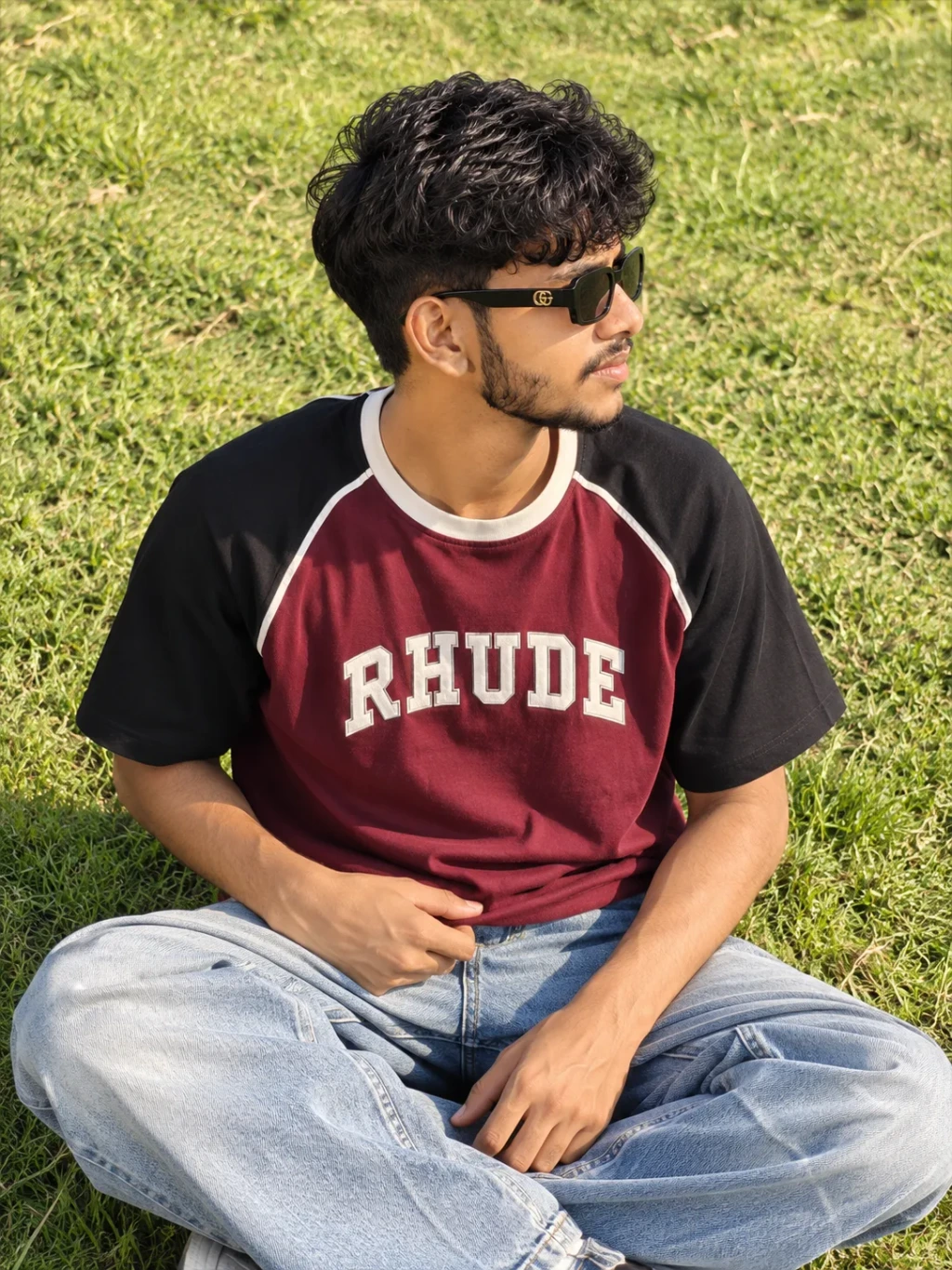 Sunlit Streetwear Portrait