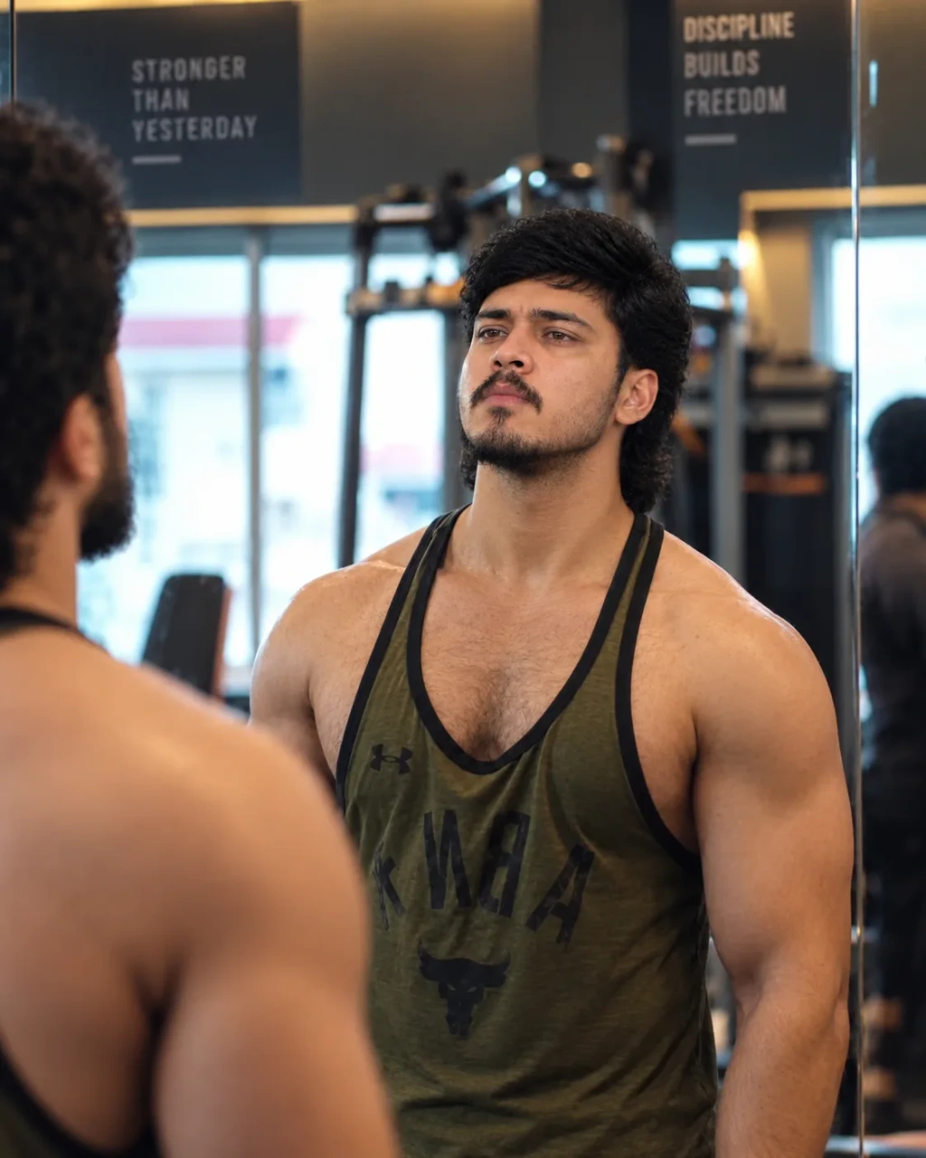 Stronger Than Yesterday – Gym Mirror Portrait