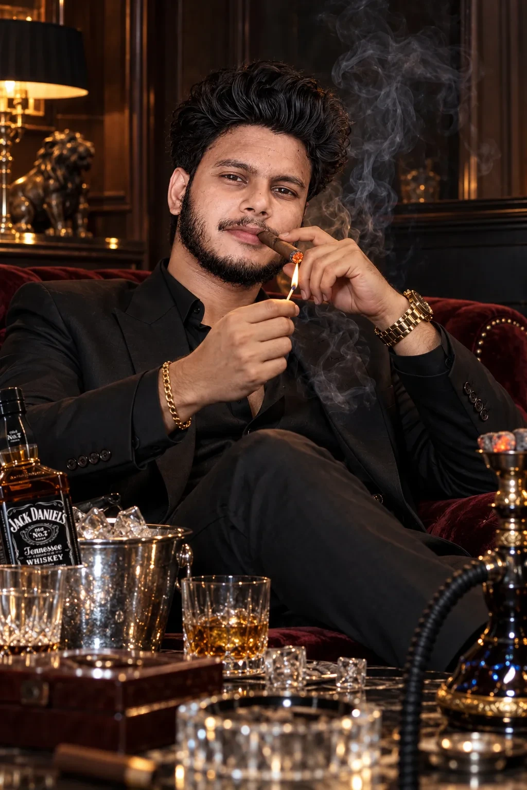 LUXURY CIGAR LOUNGE PORTRAIT