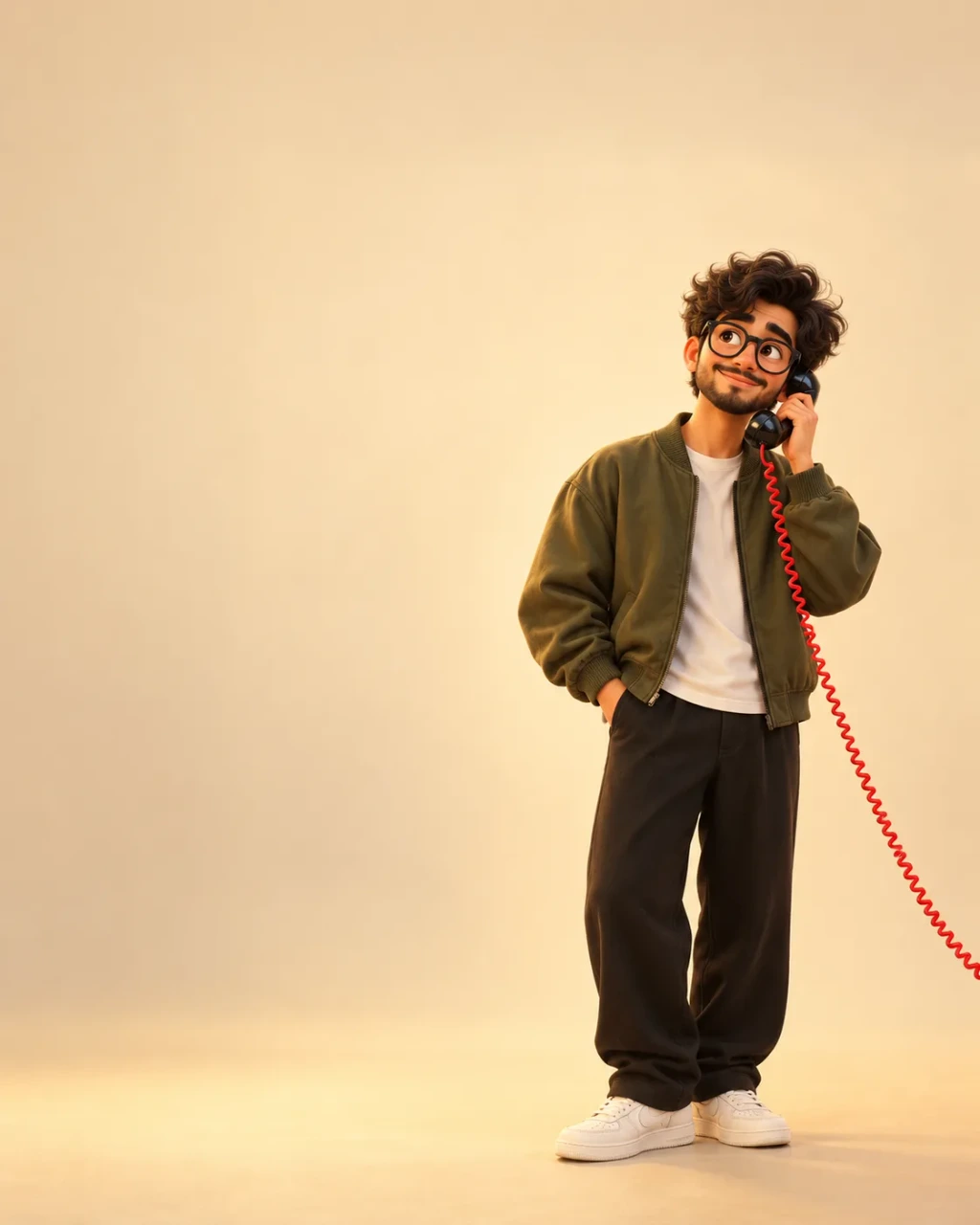 Vintage Call — Minimalist 3D Editorial