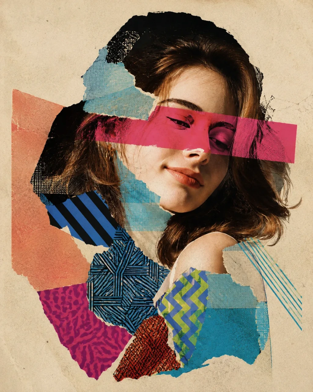 Surrealist Retro Collage Portrait