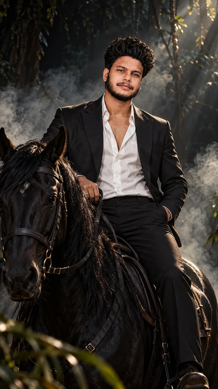 BLACK HORSE — CINEMATIC FOREST PORTRAIT