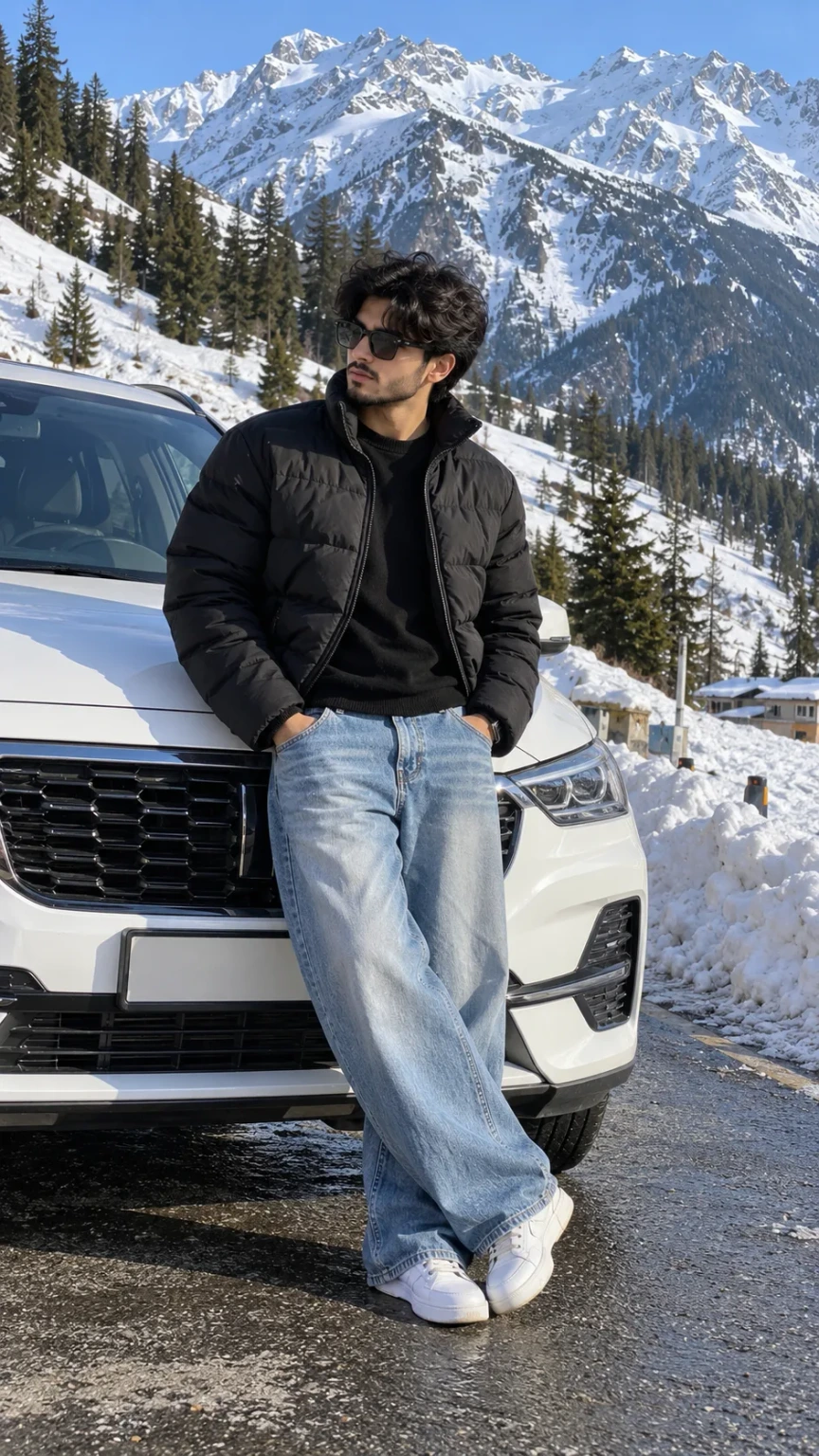 Ultra realistic cinematic portrait of a young man (winter lover)
