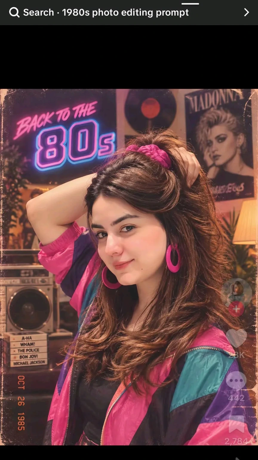 Back to the 80s — Retro Neon Girl