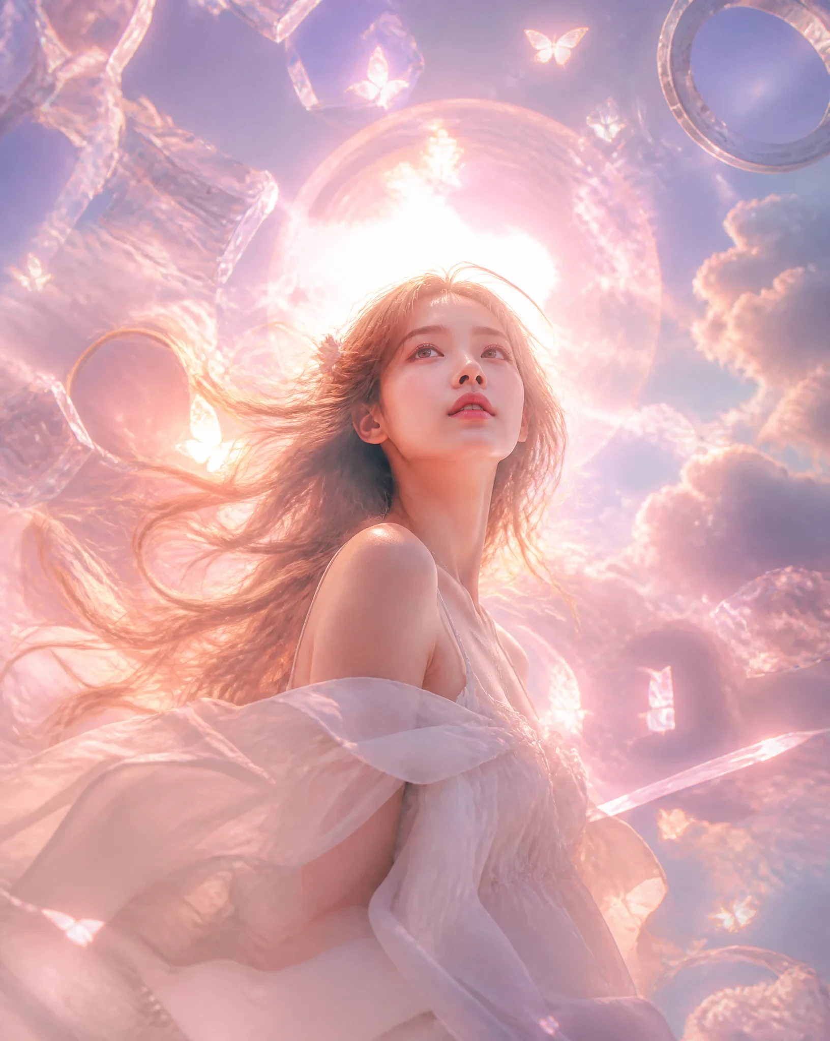 Surreal Dreamcore Cinematic Poster with an Ethereal