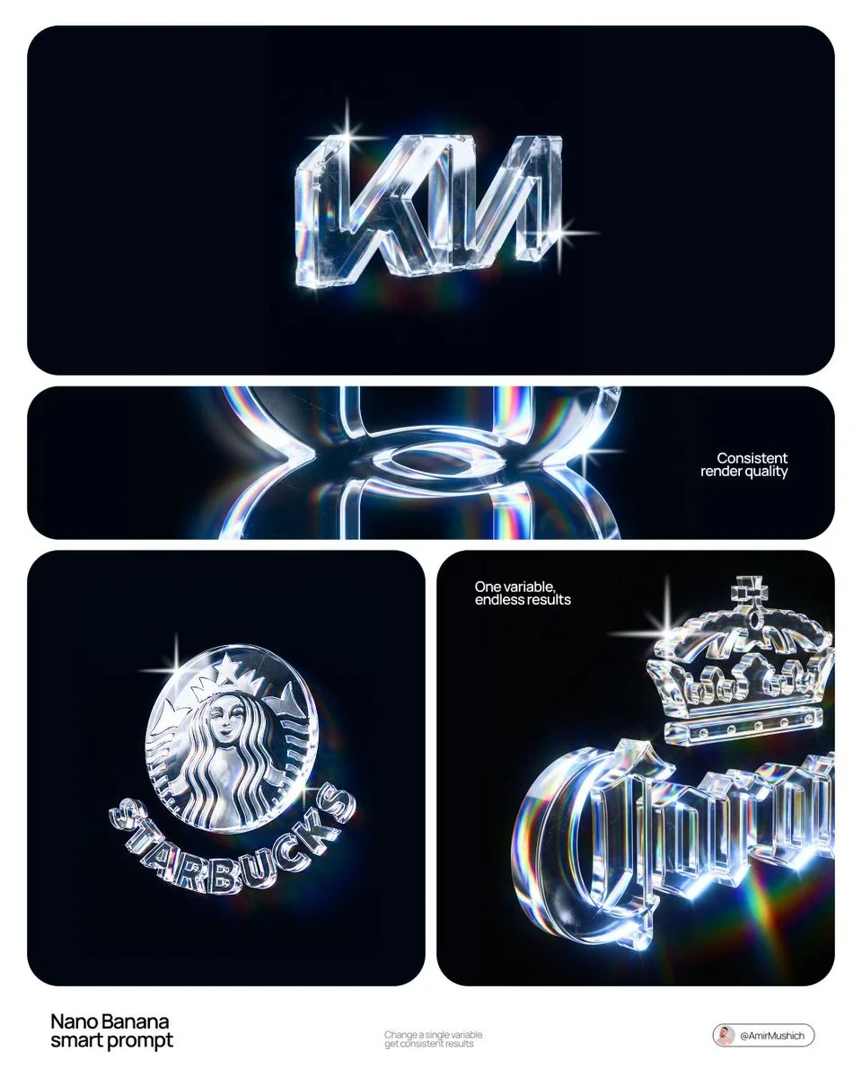 Crystal Logo Typography Visual
