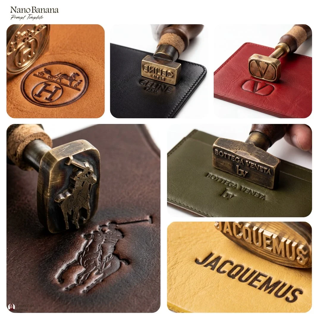 Hyper-Realistic Macro Product Photograph of a Heated Brass Branding Stamp