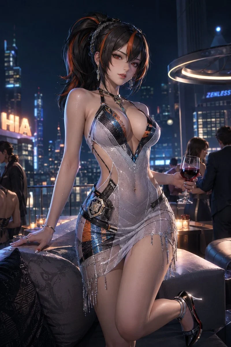 Ultra-Luxury Couture Microdress, Translating the Selected Character’s Palette