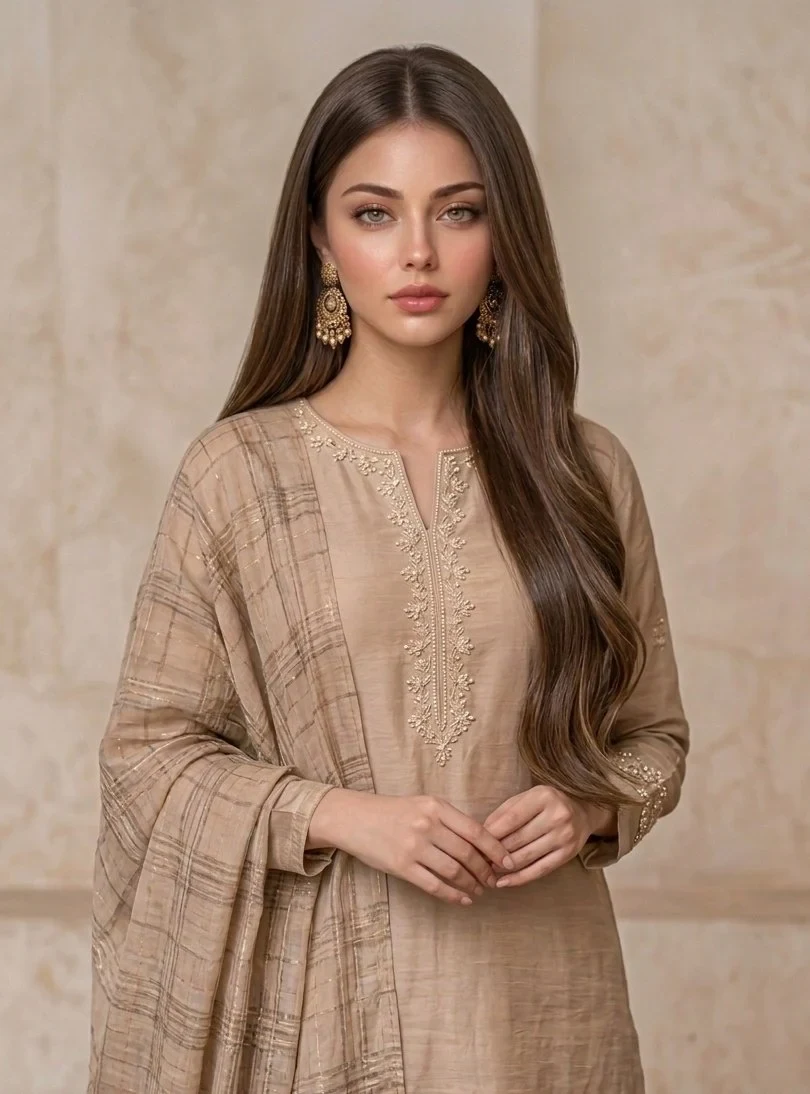 Professional Fashion Portrait of a Beautiful Young South Asian Woman