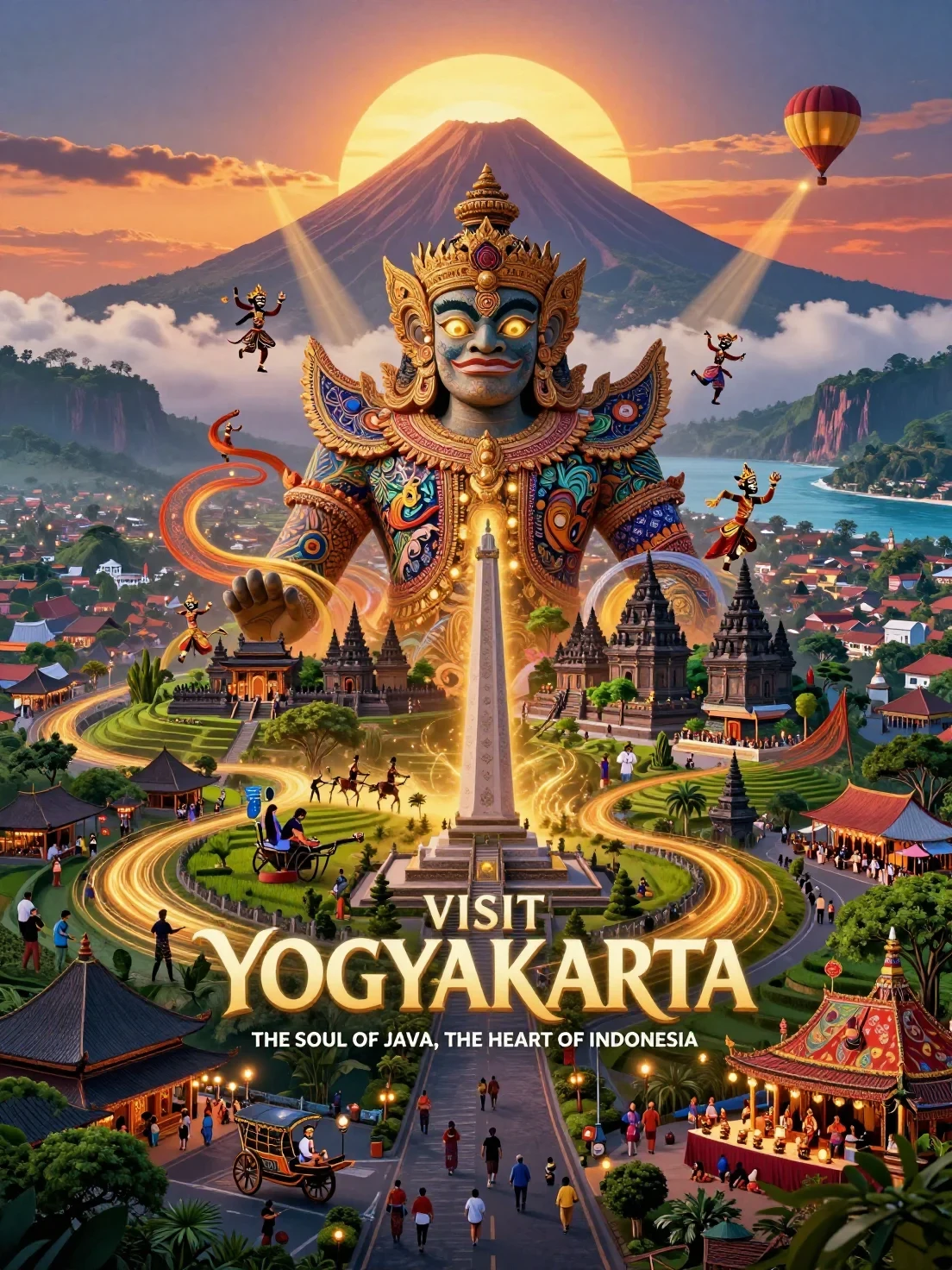 Revolutionary Tourism Poster for Yogyakarta