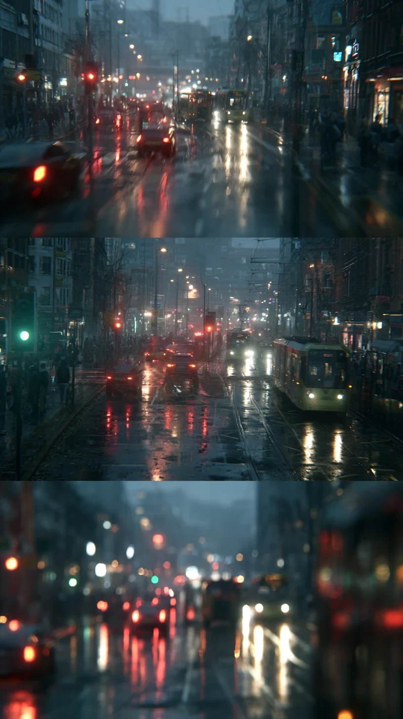 Short Vertical Video Clip of a Realistic City Suddenly Experiencing Confusion