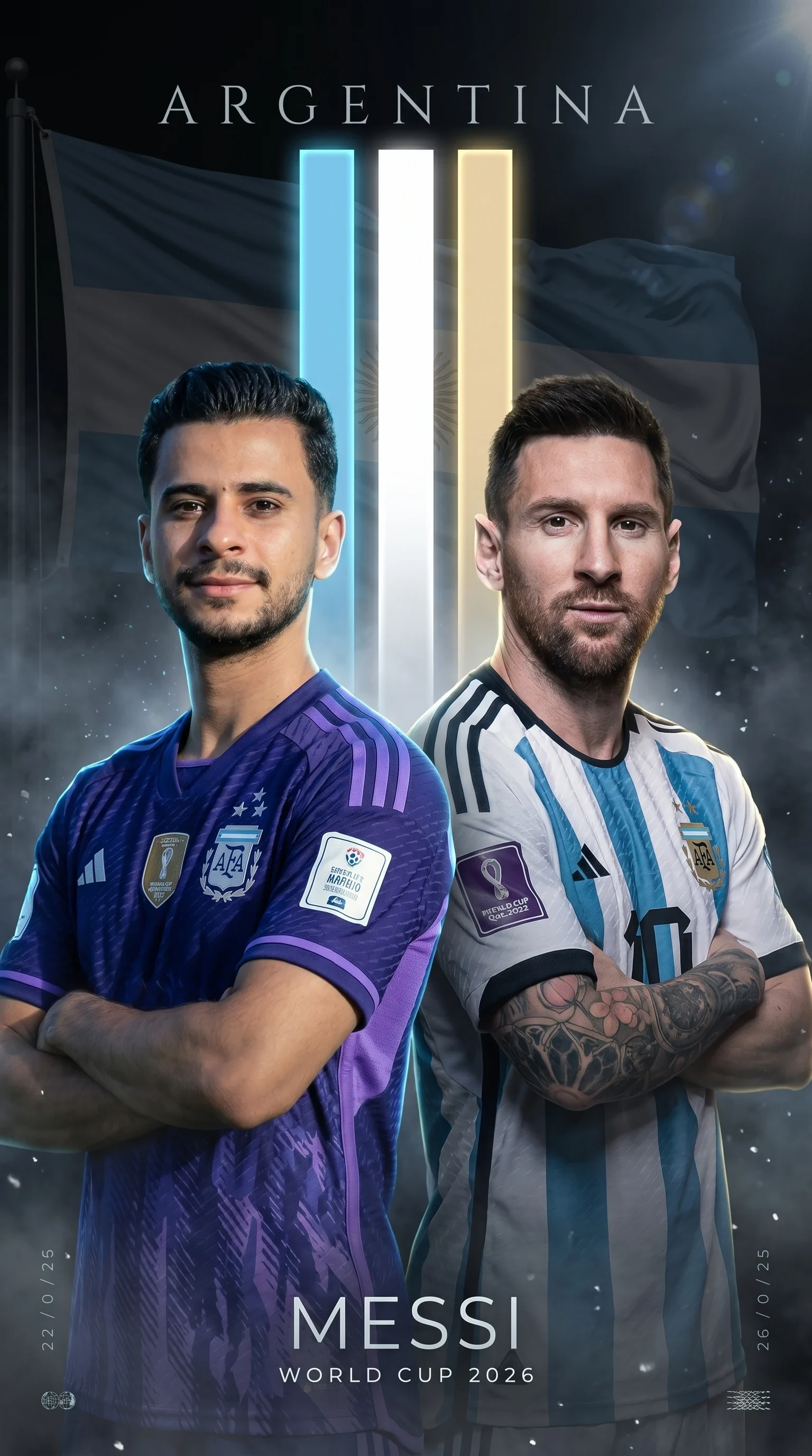 Super Cinematic Hyper-Realistic Football Poster in 4K Ultra HD Vertical 9:16