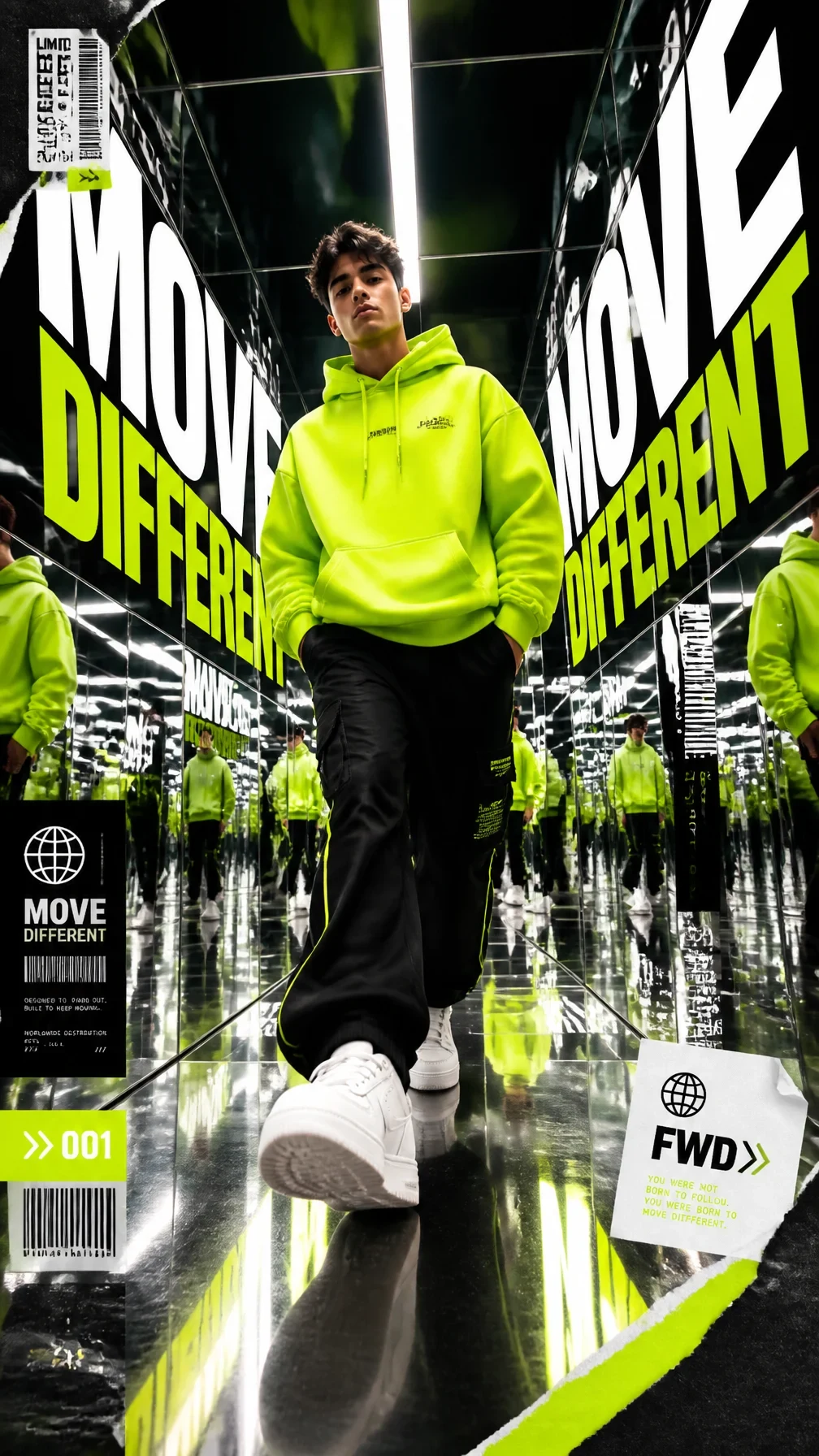 Premium 9:16 Streetwear Editorial Advertising Poster