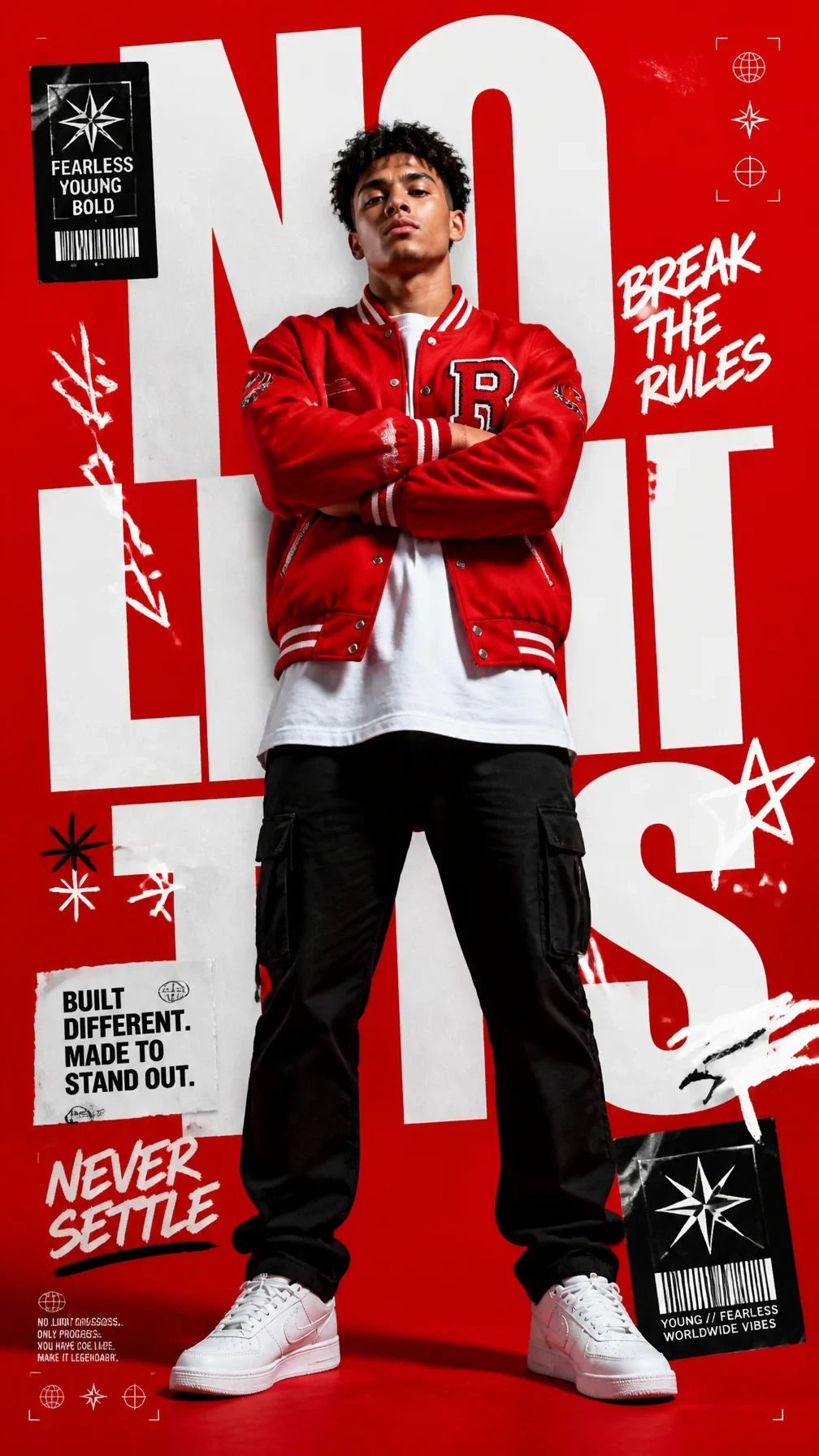 Premium 9:16 Streetwear Editorial Advertising Poster