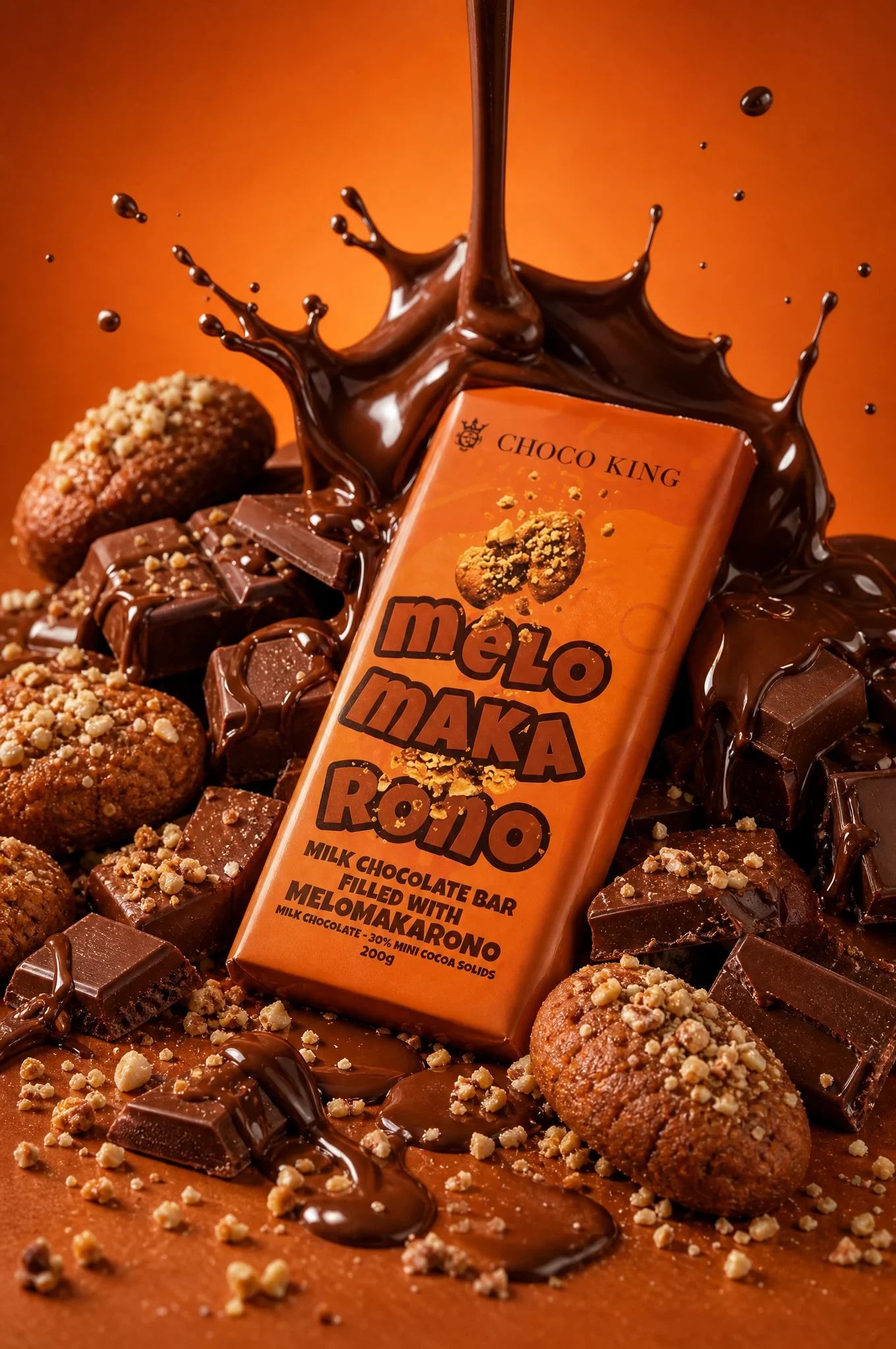 Subject & Action Professional Commercial Food Photography of a Choco King