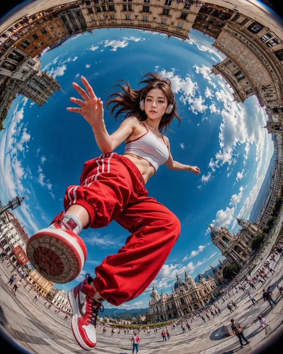 Ultra-Realistic Action Photography, Extreme Fisheye Lens (8mm)