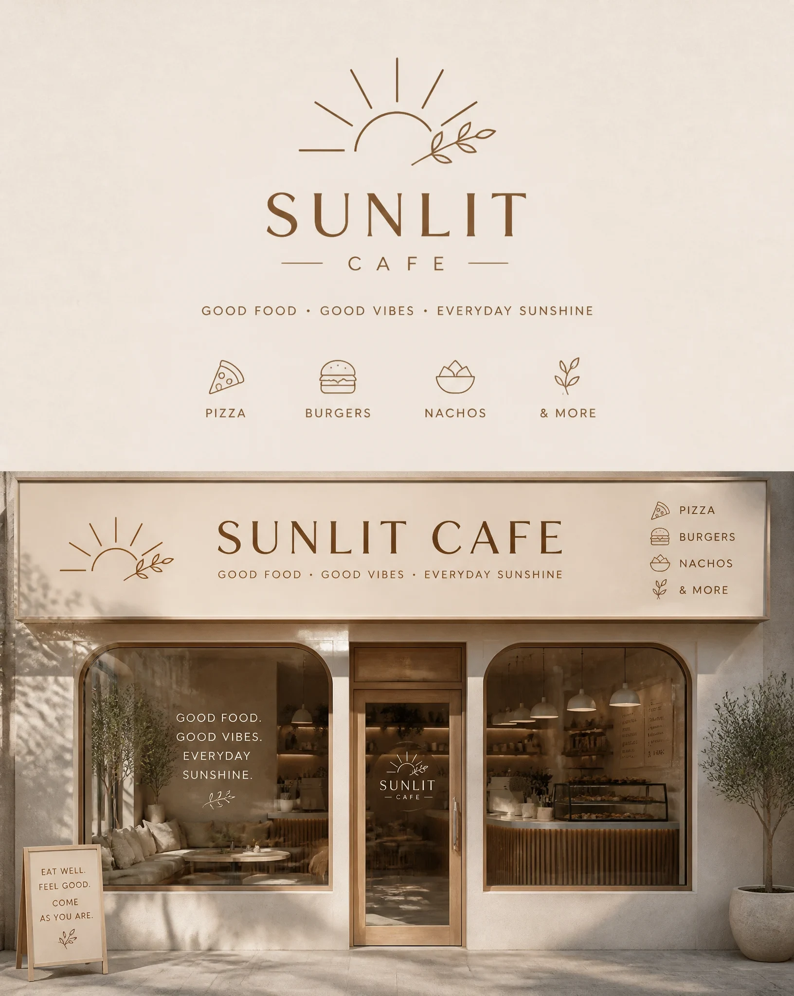Logo and Front Hoarding Design for Our Cafe