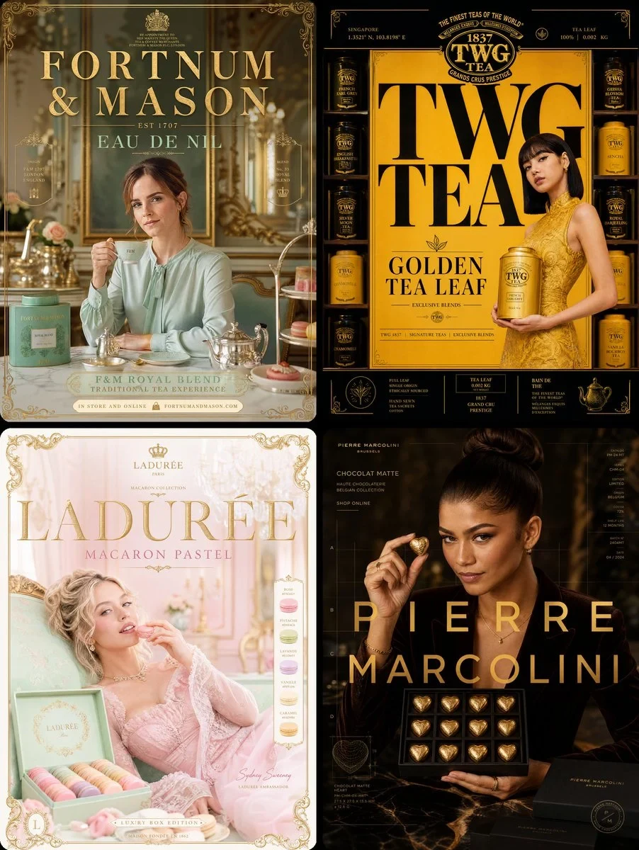 Fortnum & Mason × Emma Watson — "EAU DE NIL" FORMAT: Ultra-Premium Gastronomy SMM