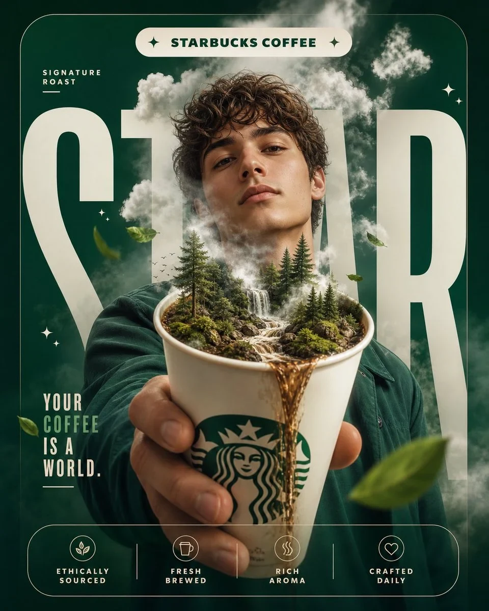 FORMAT: 4:5 Vertical Premium Poster, 8K, Bold Commercial Layout × Surreal Realism