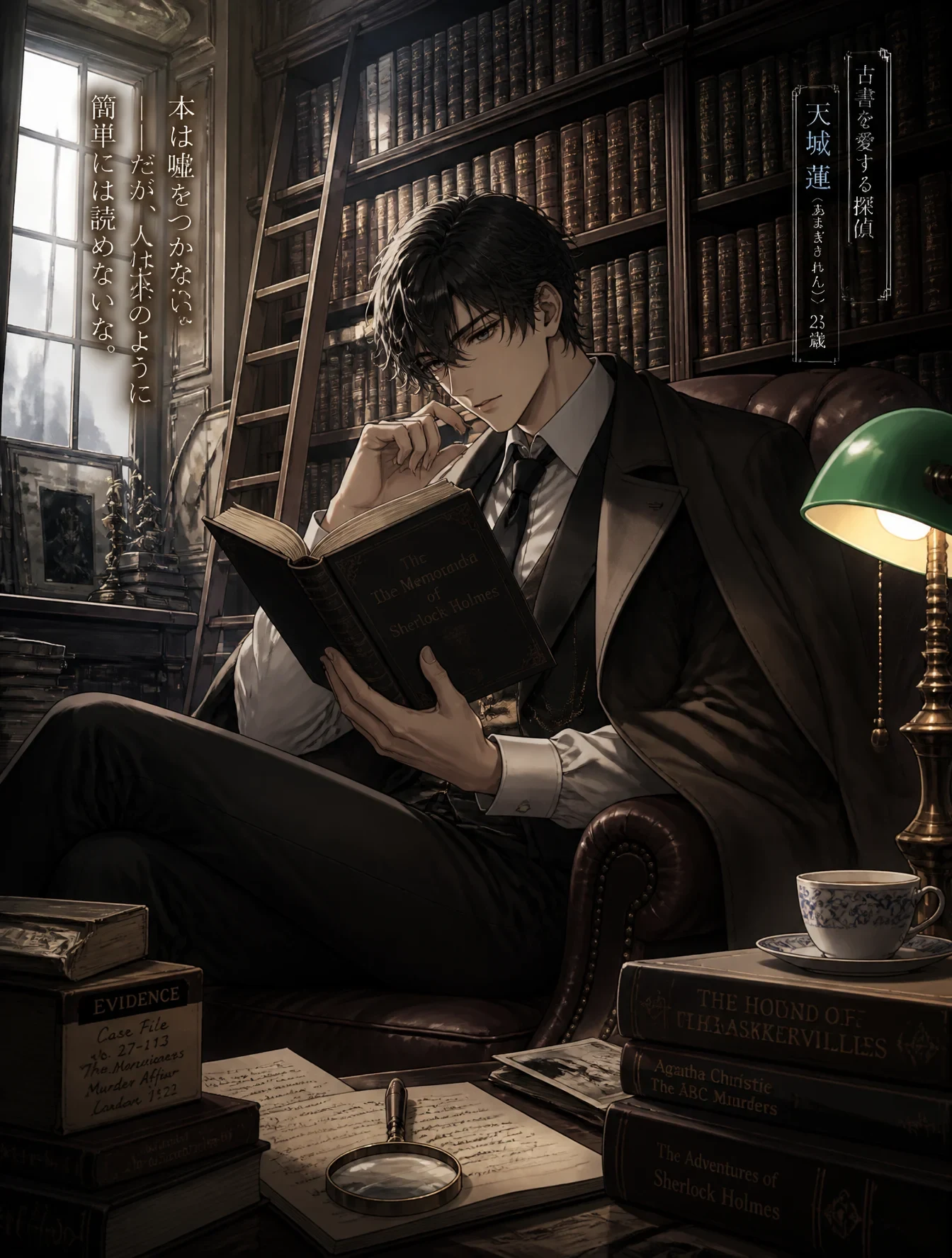 Light Novel Illustration for a Detective Novel