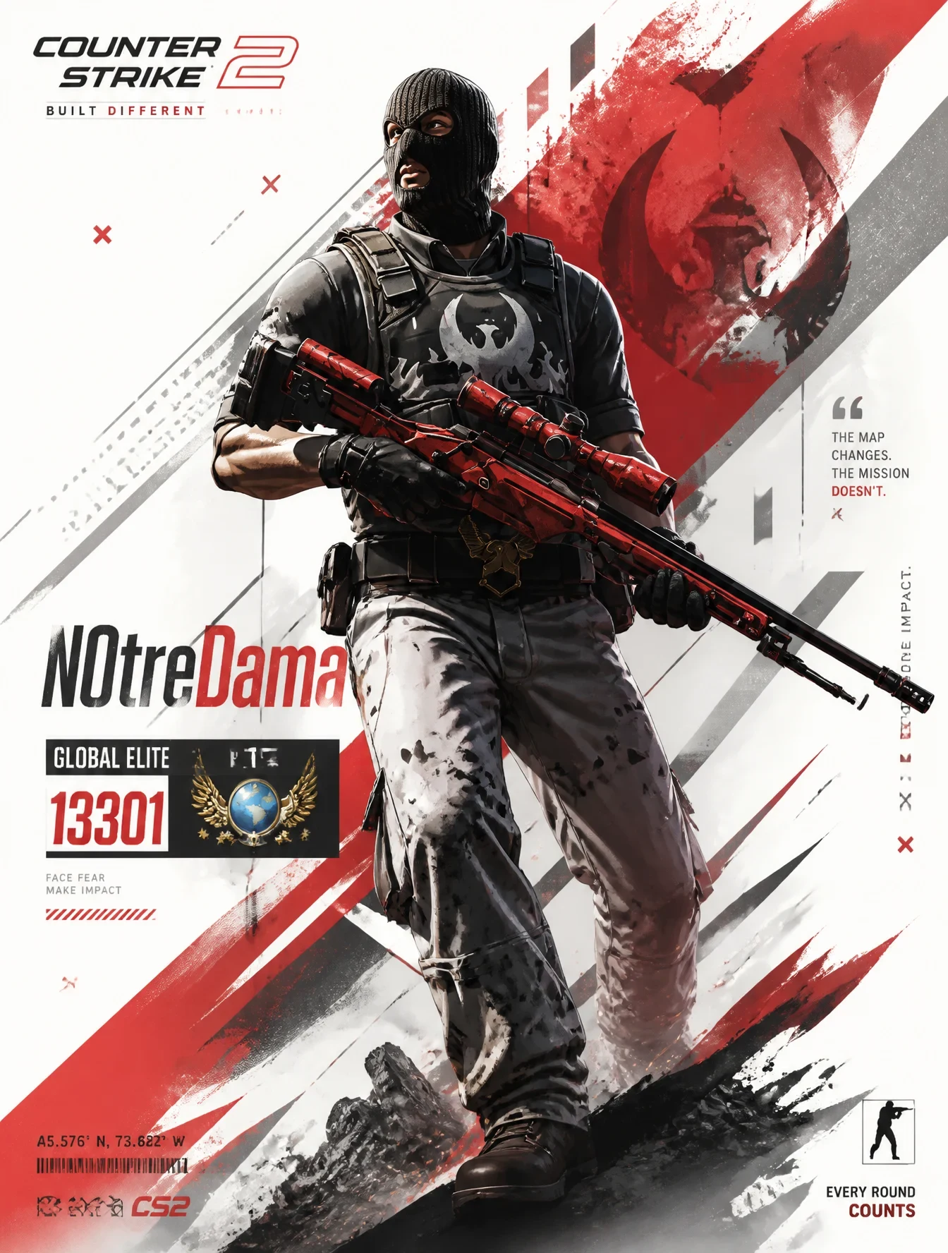Создайте Стилизированную Иллюстрацию Игрового Персонажа Из Из Игры Counter Strike
