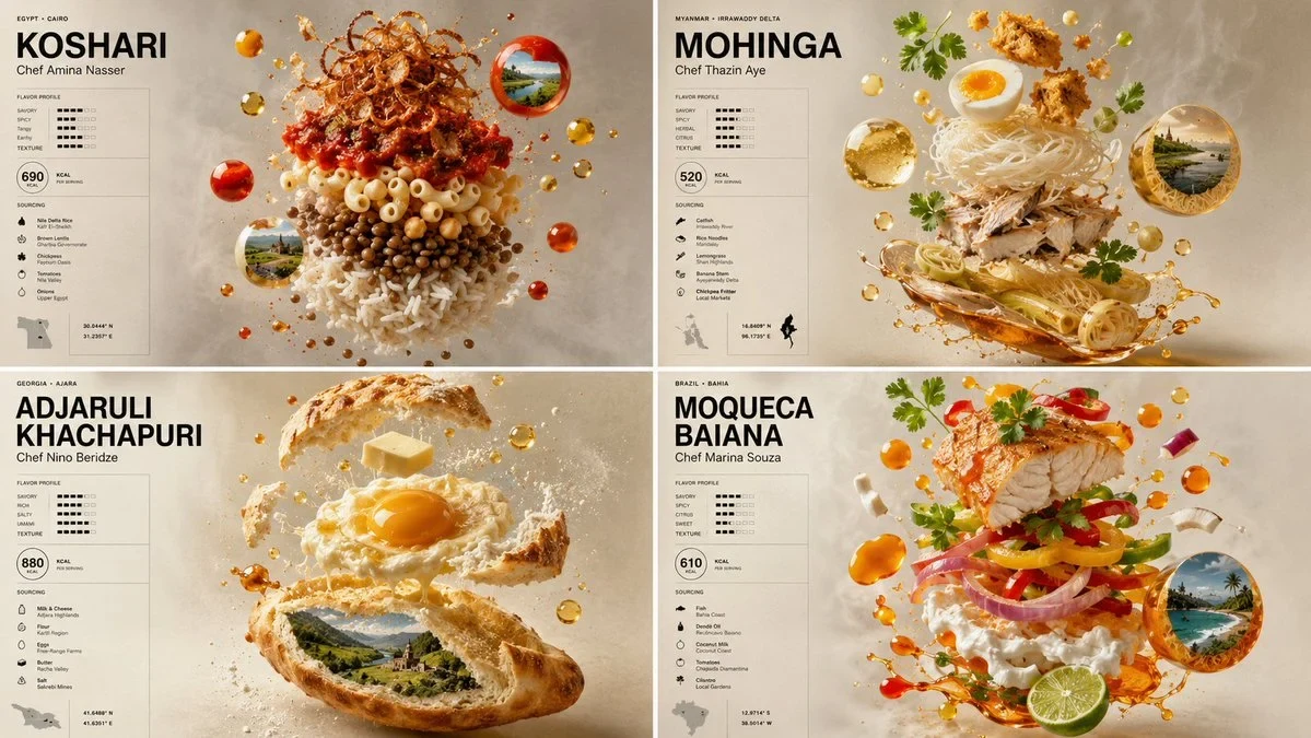 2x2 Grid, 16:9, Do This for Lesser Known Highly Underrated International Foods