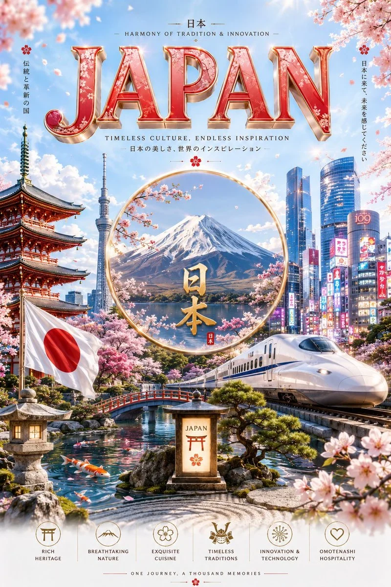 Ultra-Premium Cinematic 3D Travel Poster for Country