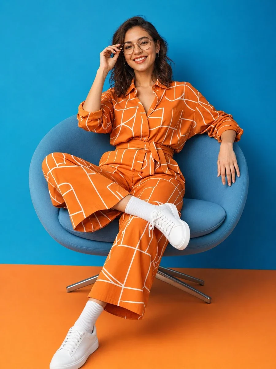 Ultra-Realistic Fashion Lifestyle Photography of a Cheerful Young Woman