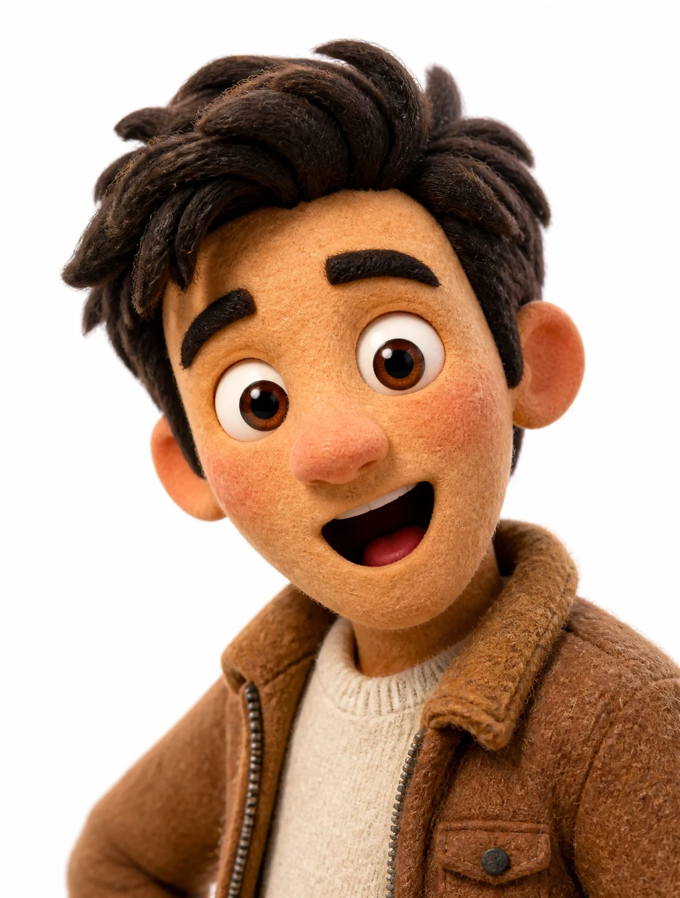 Uploaded Image into a Stylized 3D Realistic Claymation Character