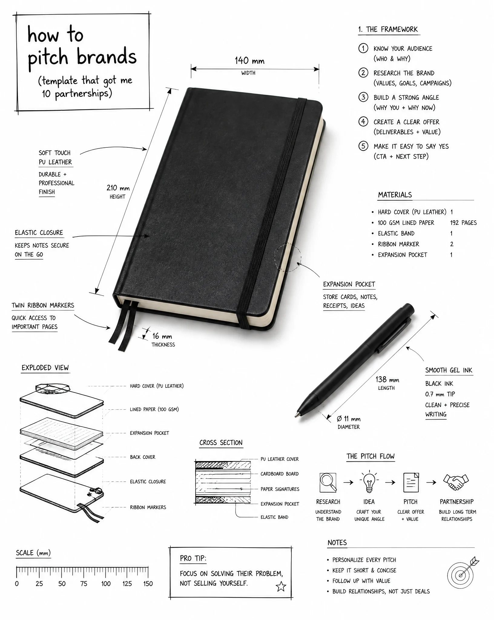 Infographic Image of How to Pitch Brands (template That Got Me 10 Partnerships)