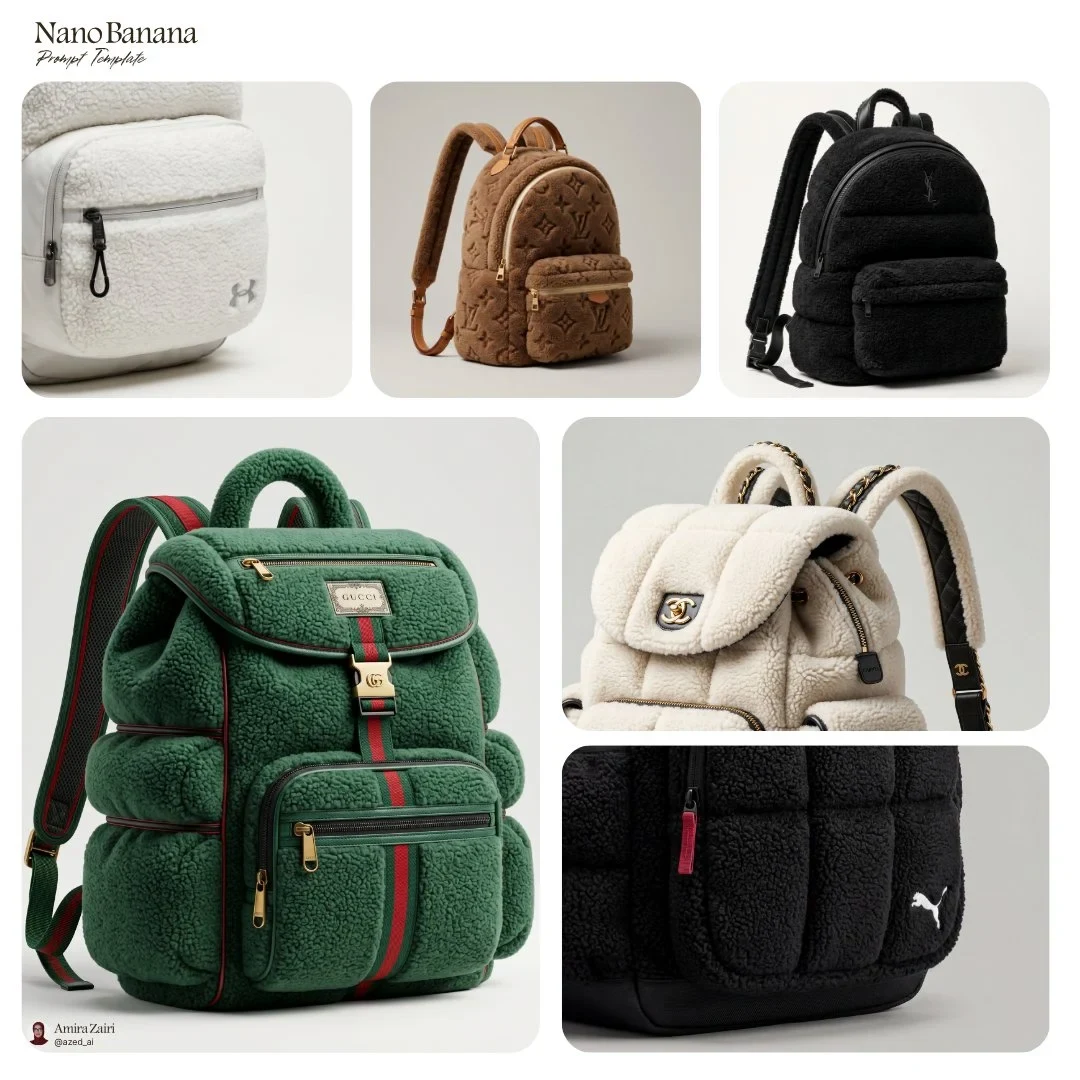 Hyper-Realistic Studio Photograph of a Plush Padded Backpack Designed in