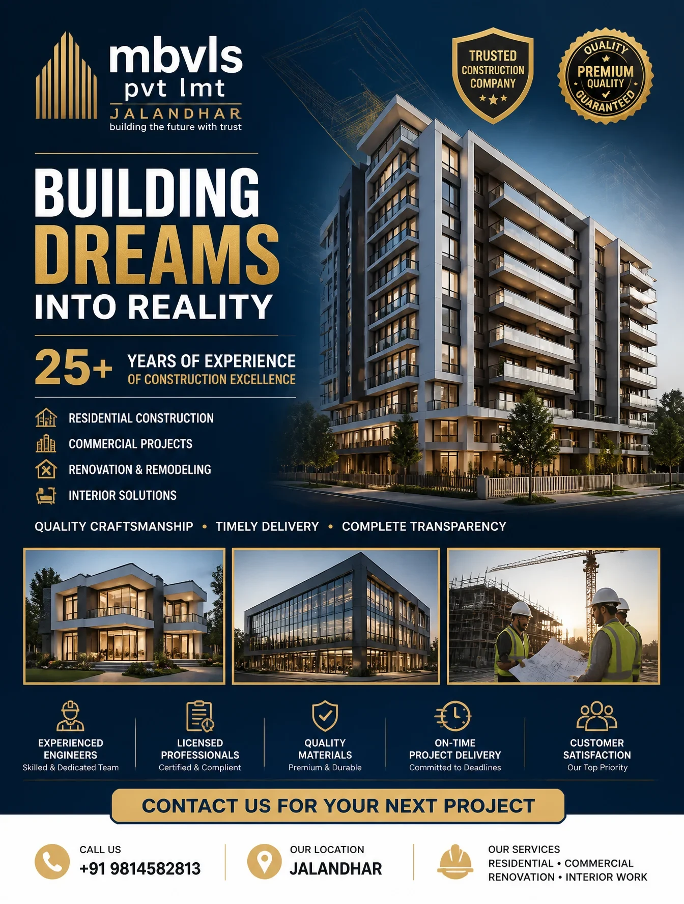Premium Construction Company Ad