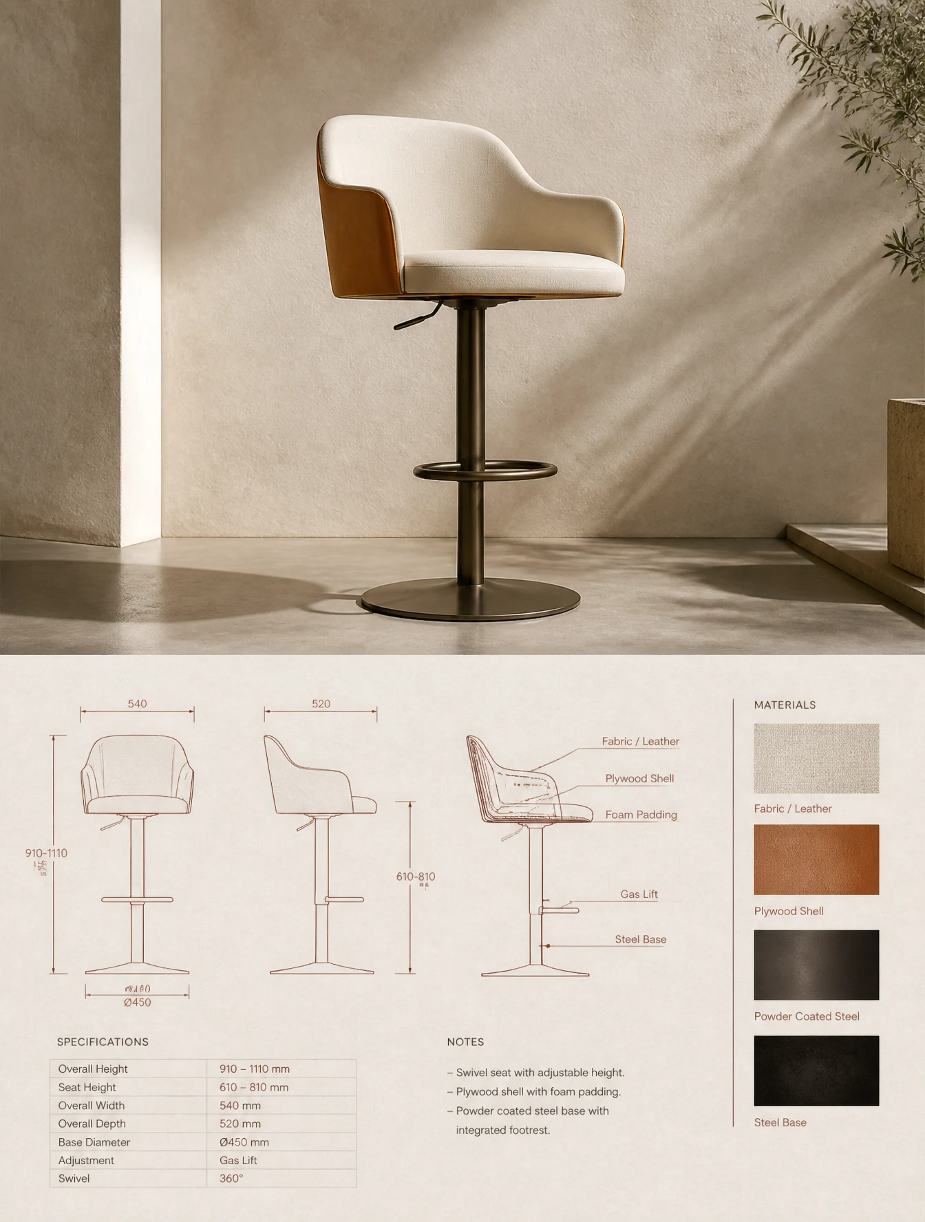 Product Lifestyle Spec Sheet