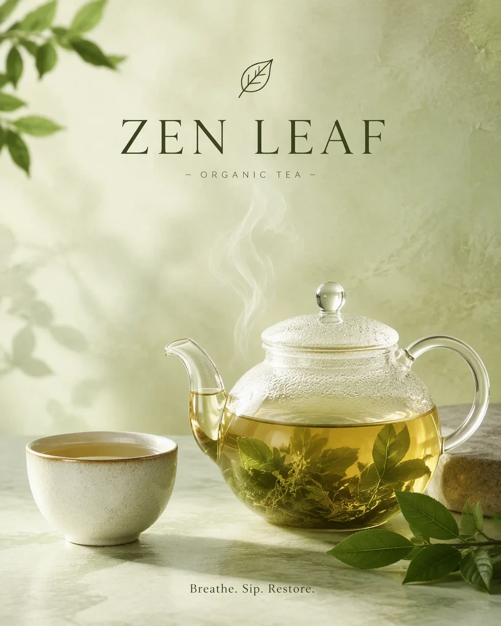Commercial Product — Create a calm premium advertising poster for