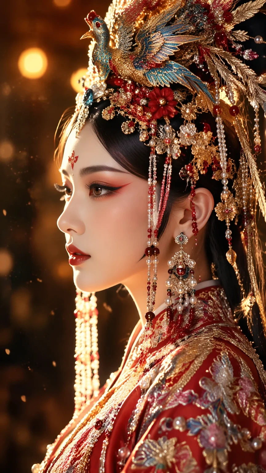 Commercial Product — Vertical closeup profile portrait Chinese o