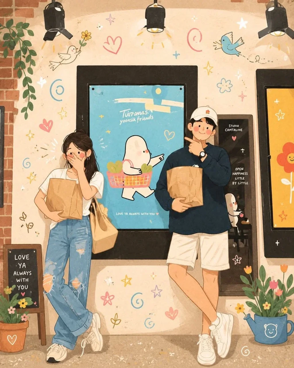 Commercial Product — Whimsical Koreaninspired illustration soft
