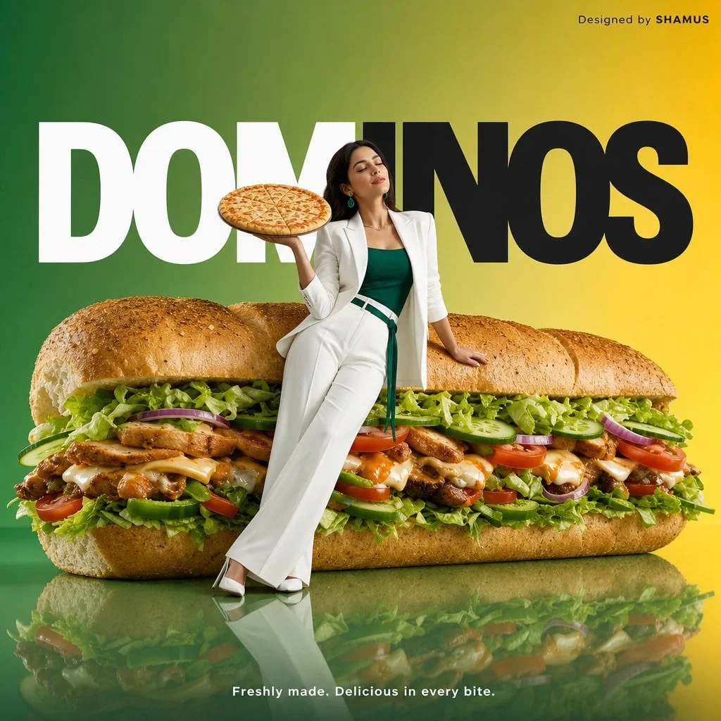 Food — Create a minimalist commercial advertisement