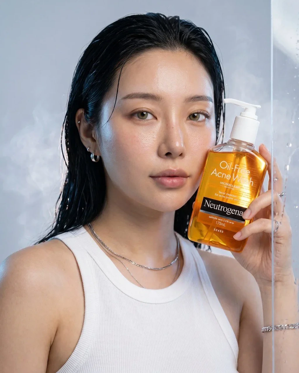 Commercial Product — Ultrarealistic luxury skincare advertisement