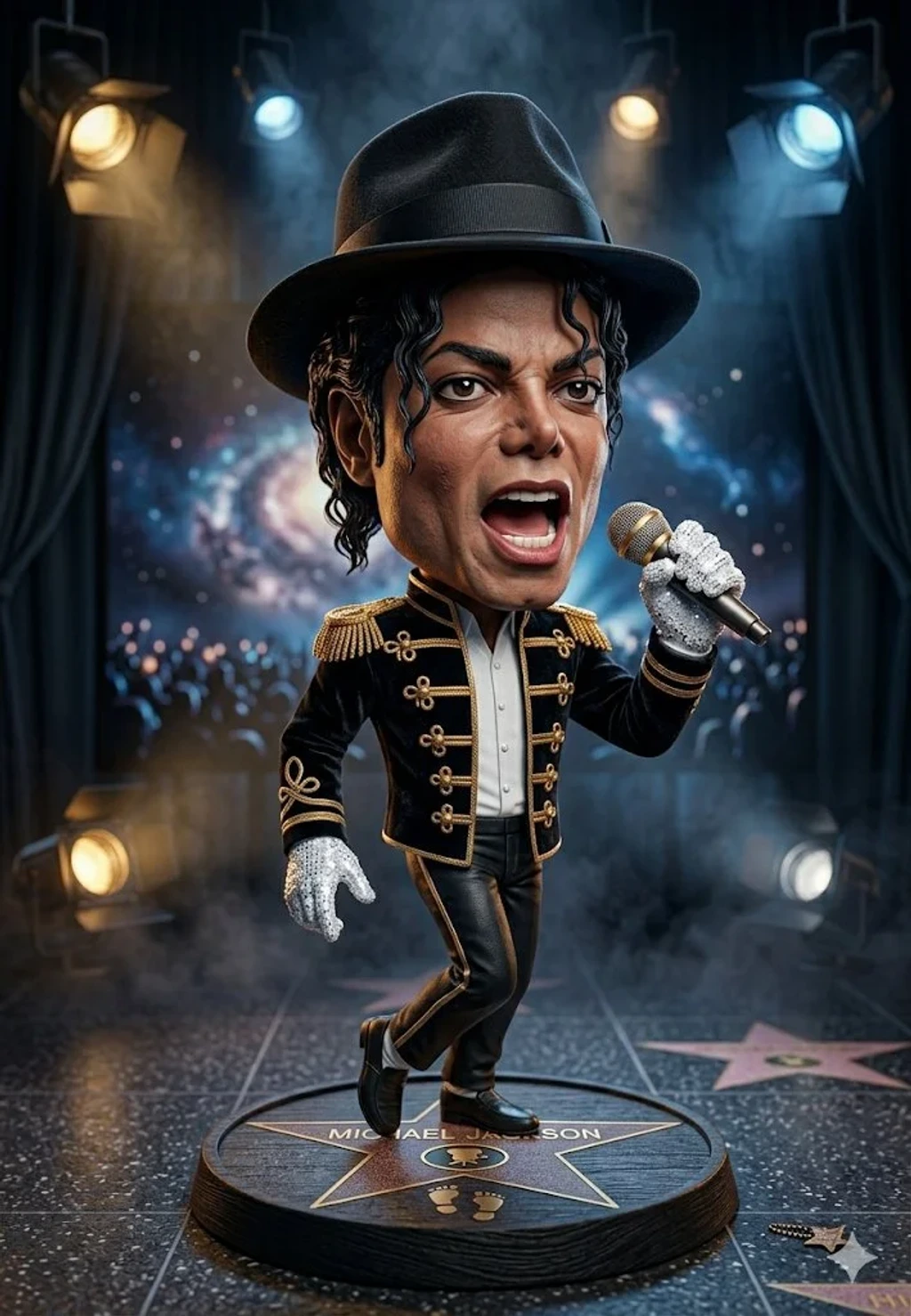 Illustration & 3D — A hyperdetailed 3D caricature figurine of a