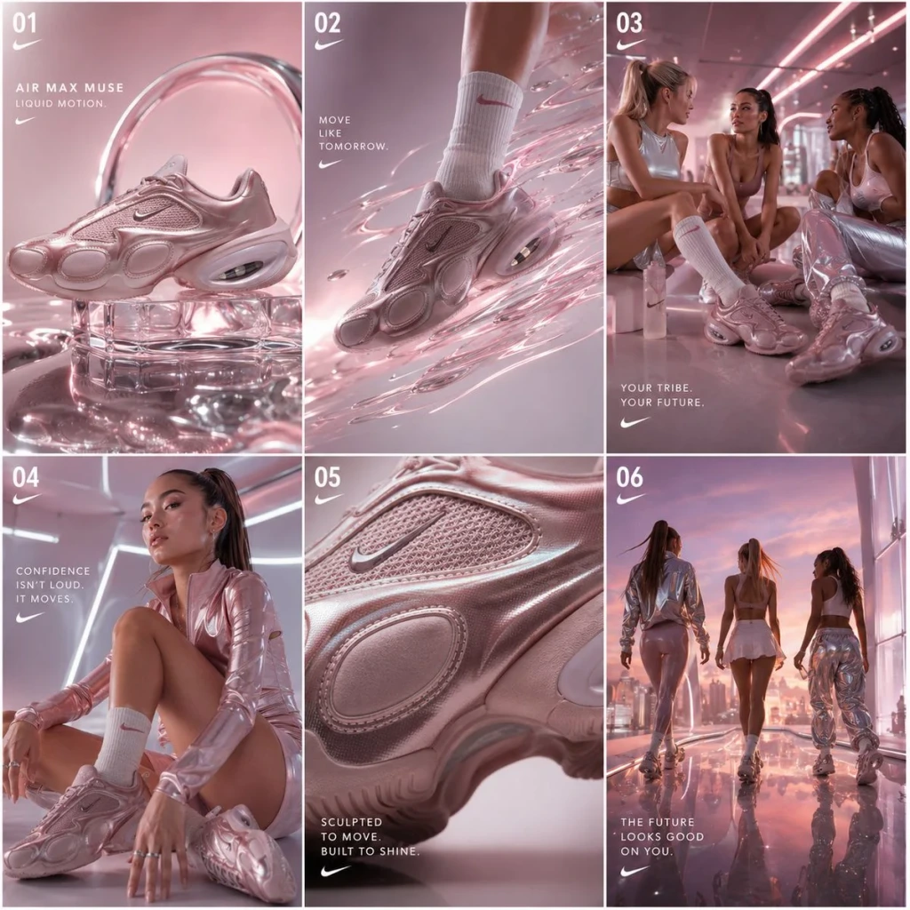 Commercial Product — NIKE AIR MAX MUSE

LIQUID CHROME FEMININITY