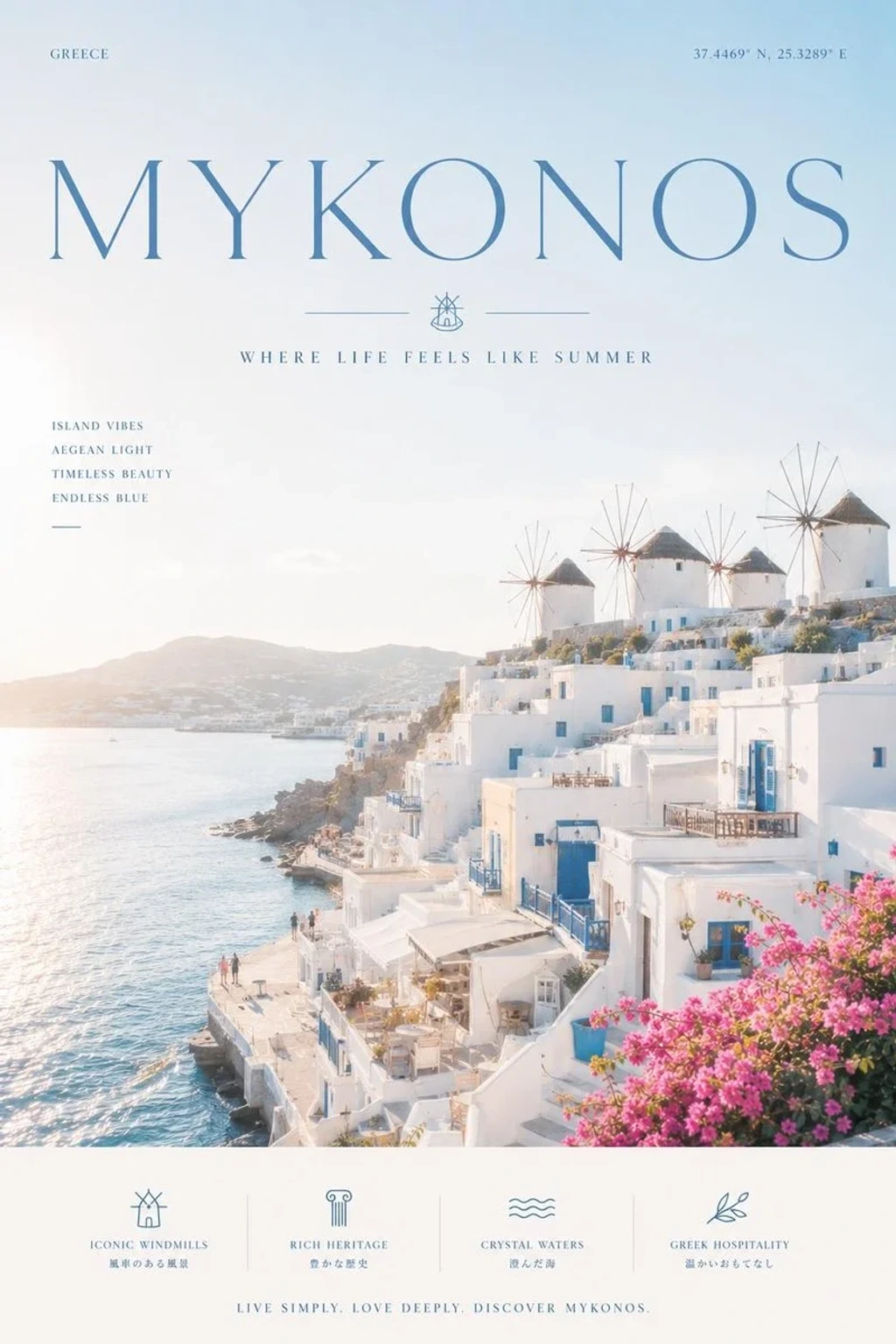 Commercial Product — Cinematic minimalist travel poster of City N