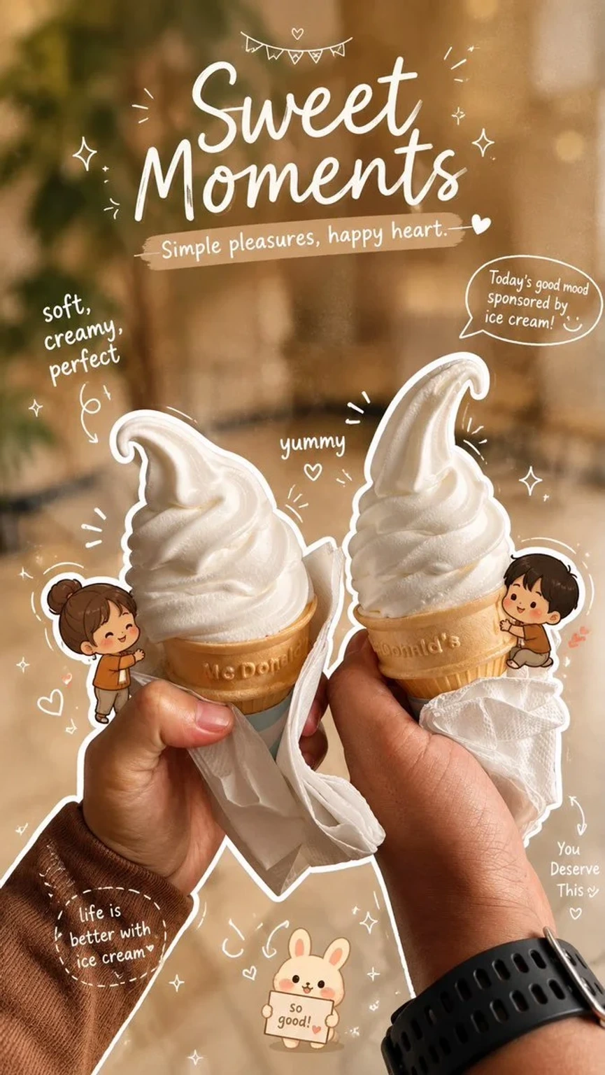Food — Closeup aesthetic photo of two hands holding