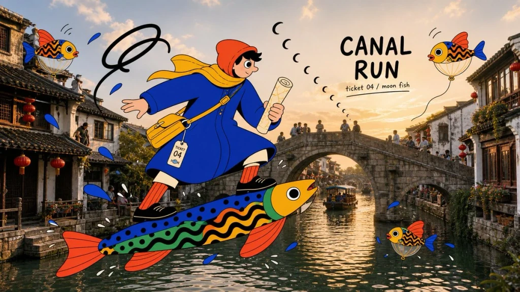 Food — Create an image in the Surreal Fish Doodle L